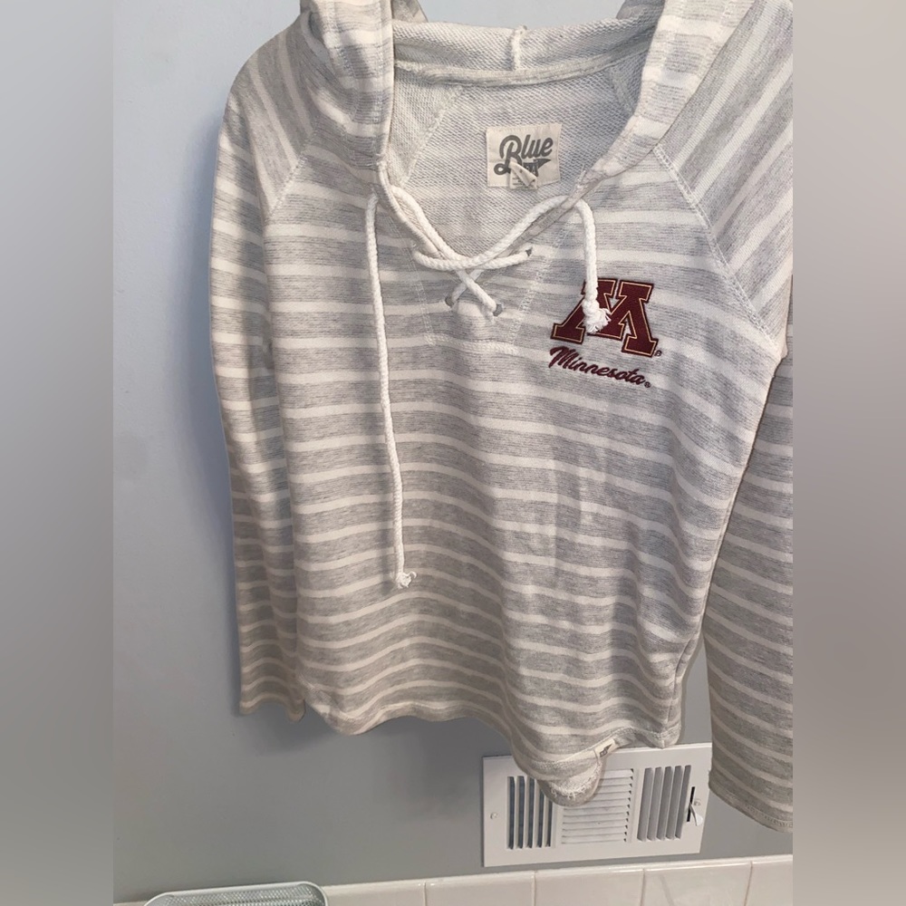 Striped University of Minnesota sweatshirt from Blue 84